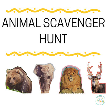 Preview of Animal Scavenger Hunt & Write the Room (Real Pictures!)