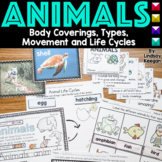 Animals Activities for Body Coverings, Movement, Types and