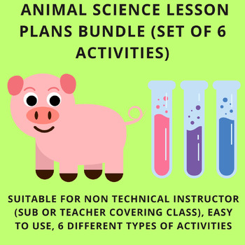 Preview of Animal Science Curriculum (6 Animal Science Lesson Plans) Focused on Livestock