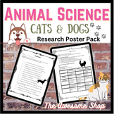 Animal Science Dog & Cat research bundles with fun activities.