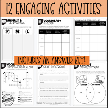 Animal Senses | Structure and Function | Print + Google | 4th Grade Science