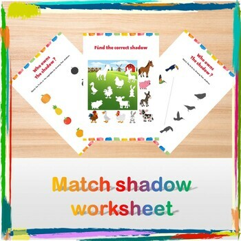 Preview of Animal Shadow Matching Activity (Teacher-Made)