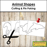 Animal Shapes - Cutting & Pin Poke - Scissor Practice
