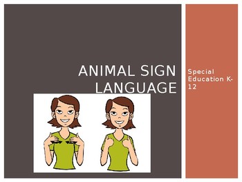 Preview of Animal Sign Language