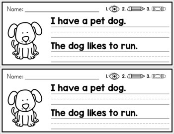 sentence simple practice animal strips learners sentences writing amanda teacherspayteachers