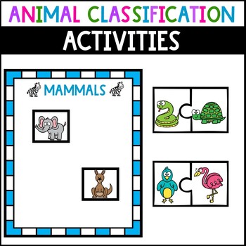 Preview of Animal Classification Sorting and Matching Activities