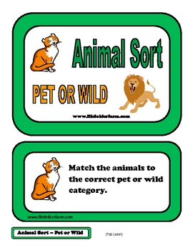 Preview of Animal Sort - Pet or Wild