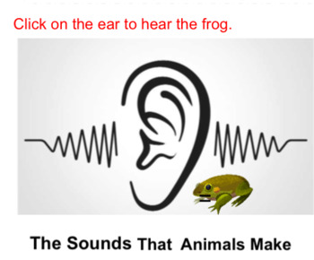 Preview of Animal Sounds Adapted Book SmartNotebook