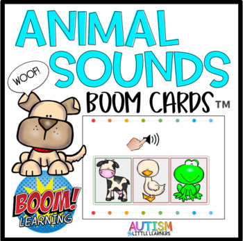 Preview of Animal Sounds Boom Cards™ for Little Learners