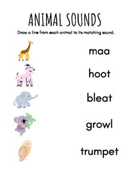 Animal Sounds Matching Game for Speech Therapy and Basic Knowledge