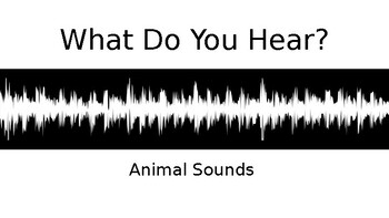 Preview of Animal Sounds / What Do You Hear?