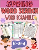 Animal Spring Word search, word scramble, Easter Holiday a