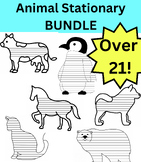 Animal Stationery Bundle! Animal Outline Writing Paper. Li