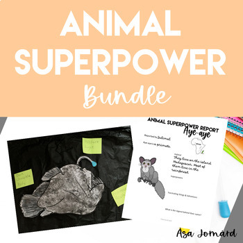 Preview of Animal Superpower Report Bundle | PBL | STEAM | Nonfiction | Biomimicry Design