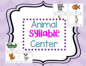 Preview of Animal Syllable Center