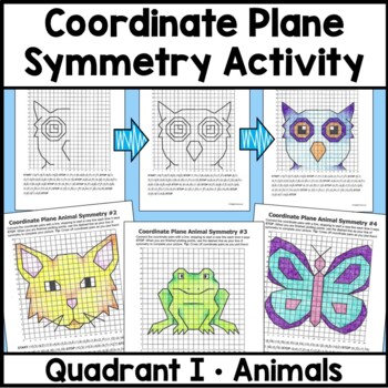 Animal Symmetry Coordinate Plane Mystery Picture Graphing Activity