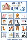 Animal THEME BINGO Matching Game Speech Therapy Activity