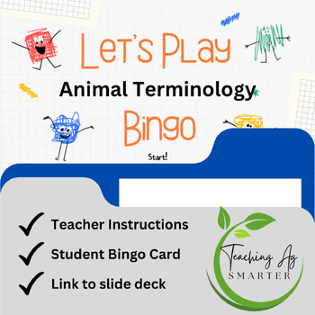 Preview of Animal Terminology Bingo