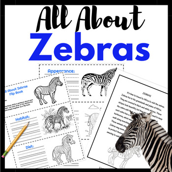 Preview of All About Zebras Thematic Non-Fiction Unit - Zoo Animal Research