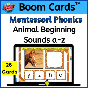Preview of Animal Theme Beginning Sound Matching Digital Activity