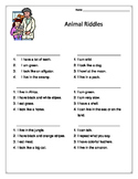 Animal Theme Riddles for Primary Level