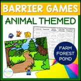 Animal Themed Barrier Games Speech Therapy - Speaking and 