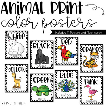 Preview of Animal Themed Color Posters