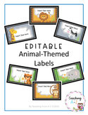 Animal-Themed Easy to Edit Labels