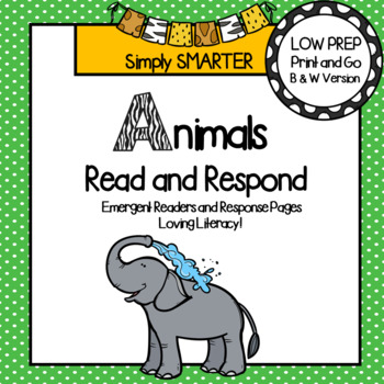 Preview of Animal Themed Emergent Readers With Comprehension Response Pages