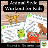 Animal Themed Fun Fitness Class: Task Card Workouts for Ph