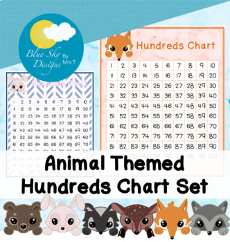 Preview of Animal Themed Hundreds Charts / Hundreds Board Posters