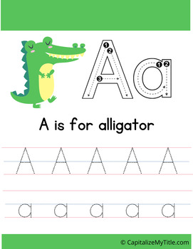 Animal-Themed Letter Tracing Worksheets (Uppercase and Lowercase)