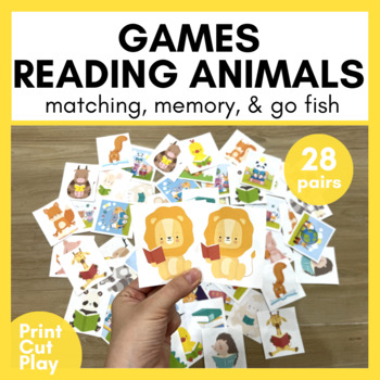 Preview of Animal Themed Matching & Center Fun