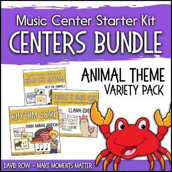 Preview of Animal Themed Music Center Starter Kit - Variety Pack Bundle