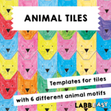 Animal Tiles - Templates for tiles with 6 different animal motifs