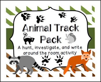 Preview of Animal Track Pack- Write Around the Room
