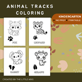 Animal Tracks Coloring Page,wildlife, Animal footprints,Ki