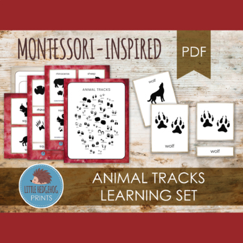 Preview of Animal Tracks Learning Set ✦ Montessori-Inspired Education Printable