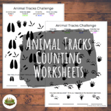 Animal Tracks Visual Counting Worksheets