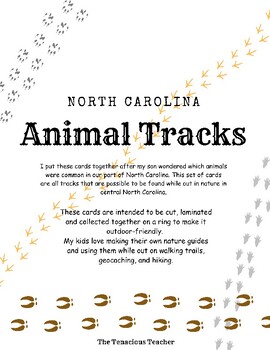 Preview of Animal Tracks of NC Printable Cards