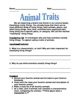 Preview of Animal Trait Investigation