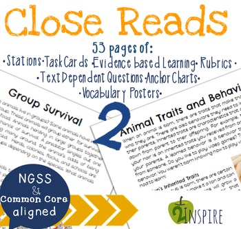 Preview of Animal Traits and Behaviors & Group Survival Text Dependent Close Read Bundle