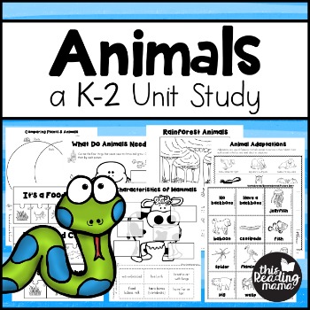 Preview of Animal Unit Study for K-2 Learners