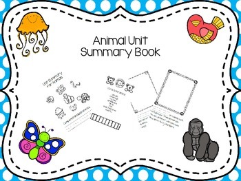 Preview of Animal Unit Summary Book