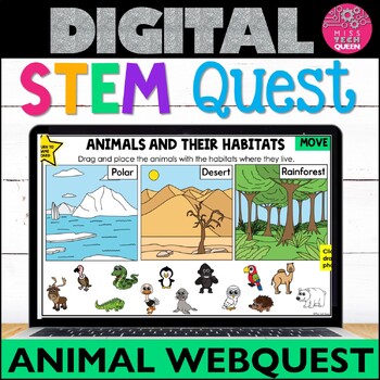 Preview of 50%OFF Animal Virtual Field Trip Digital Webquest Google STEM Activities Habitat