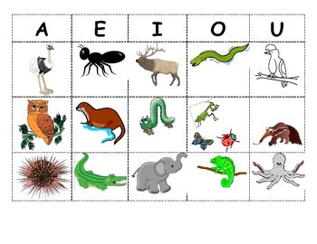 Animal Vowel Sort by Creative Classroom Lessons | TPT