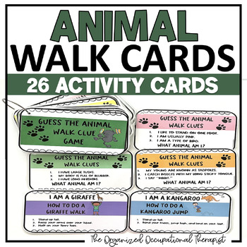 Preview of Animal Walk Cards Brain Break Cards