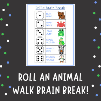 Preview of Animal Walk Brain Breaks- perfect for the classroom or therapy environment!