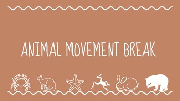 Preview of Animal Walks - Movement Break! (Teletherapy or in-person) - Free PDF