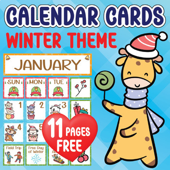 Preview of Animals in Winter Calendar Numbers Acts of Kindness Calendar December Decoration
